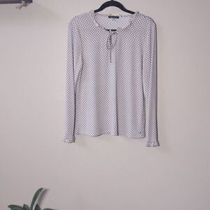 Tommy Hilfiger‎ Neutral Print Long Sleeve Blouse Sz L